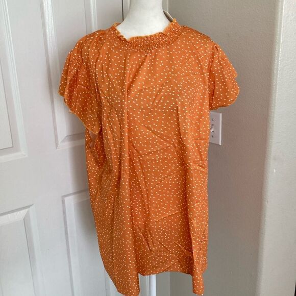 BloomChic Yellow Polka Dot Top Sz 22-24 - Picture 1 of 5